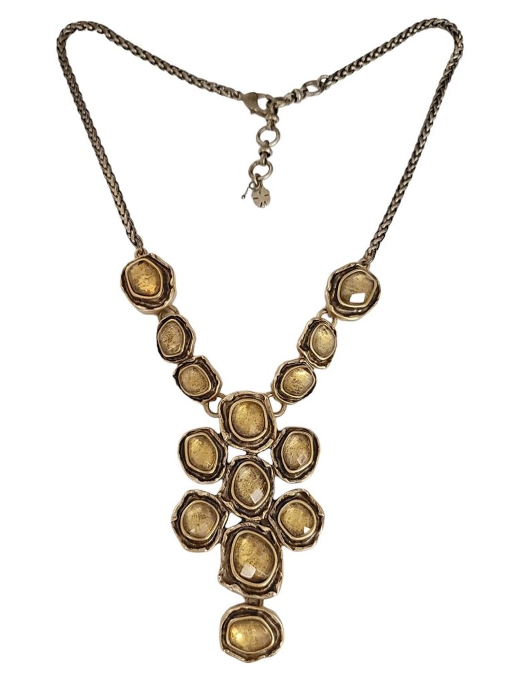 Lucky Brand Jonquil Lucite Lavalier Collar Necklace, 19.5" Long K685